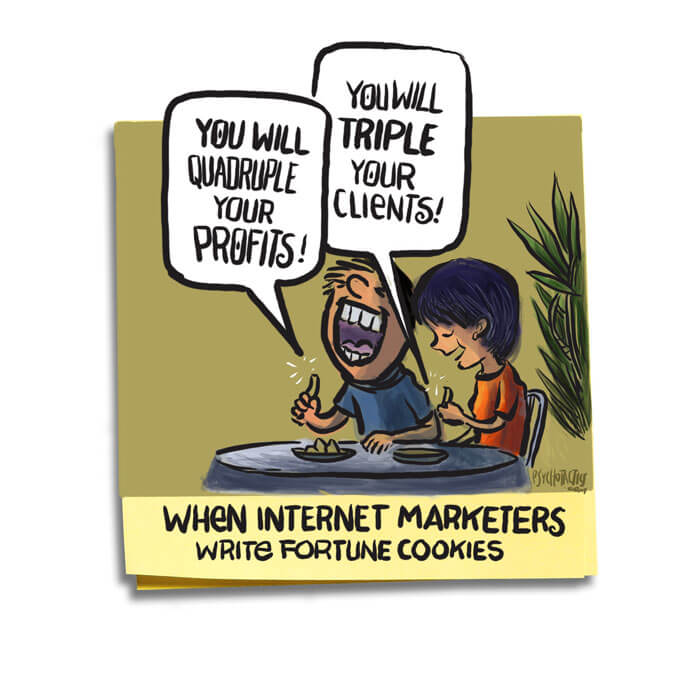 Friday Cartoon: Internet Marketers Fortune Cookies: Square Toon: Psychotactics