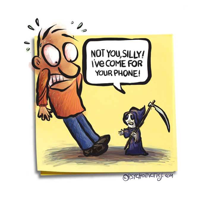 Friday Cartoon: Phone Addition: Square Toon: Psychotactics