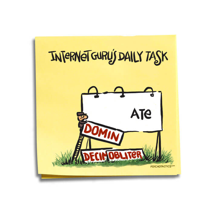Friday Cartoon: Internet Guru Daily Task: Square Toon: Psychotactics