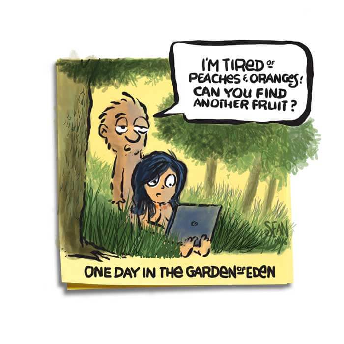 Friday Cartoon: Garden Of Eden: Square Toon: Psychotactics
